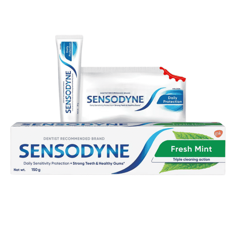 Buy 1 Sensodyne Fresh Mint Toothpaste 150g & Get 1 Sensodyne Daily Protection Paste 20gm Free